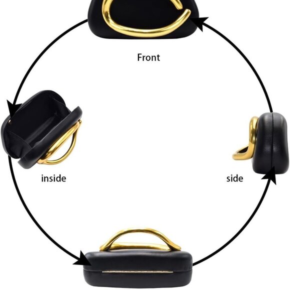 Evening Clutch Purse Women's PU Leather Wedding Gift Crossbody Bag - Picture 7 of 9